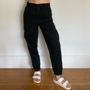 High waisted cargo joggers